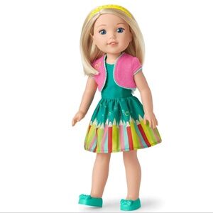 American Girl WELLIEWISHERS Colorful ABCs Outfit school!